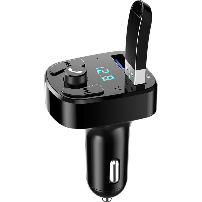 Bluetooth 5.0 Car FM Transmitter with Dual USB Charging - Wireless MP3 Player & Hands-Free Calling
