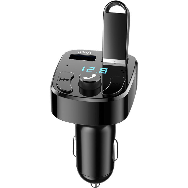 Bluetooth 5.0 Car FM Transmitter with Dual USB Charging - Wireless MP3 Player & Hands-Free Calling