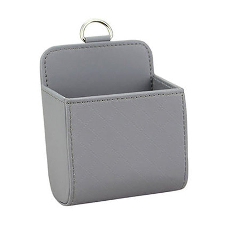 Premium Leather Car Air Vent Organizer - Multi-Pocket Storage Caddy with Phone Holder