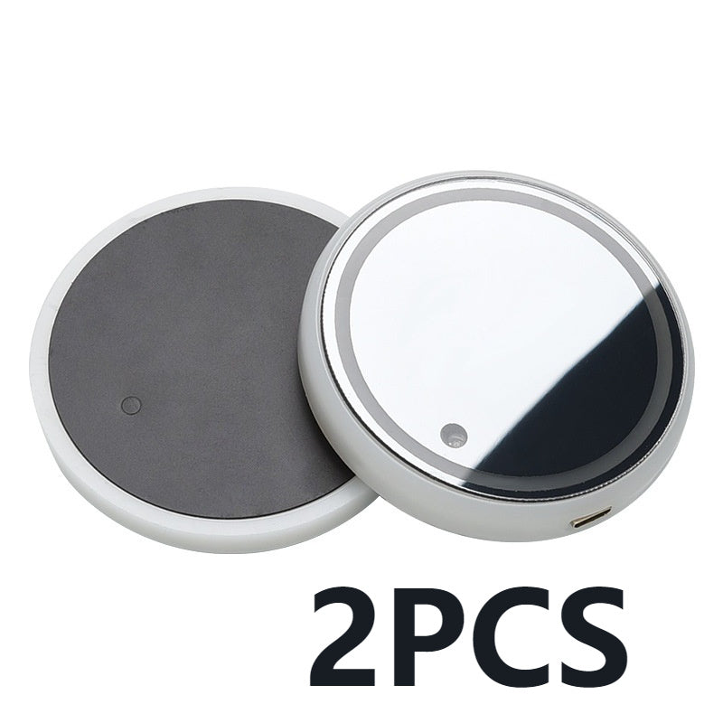 Premium 7-Color LED Car Cup Holder Coaster - Solar & USB Rechargeable with RGB Atmosphere Lighting