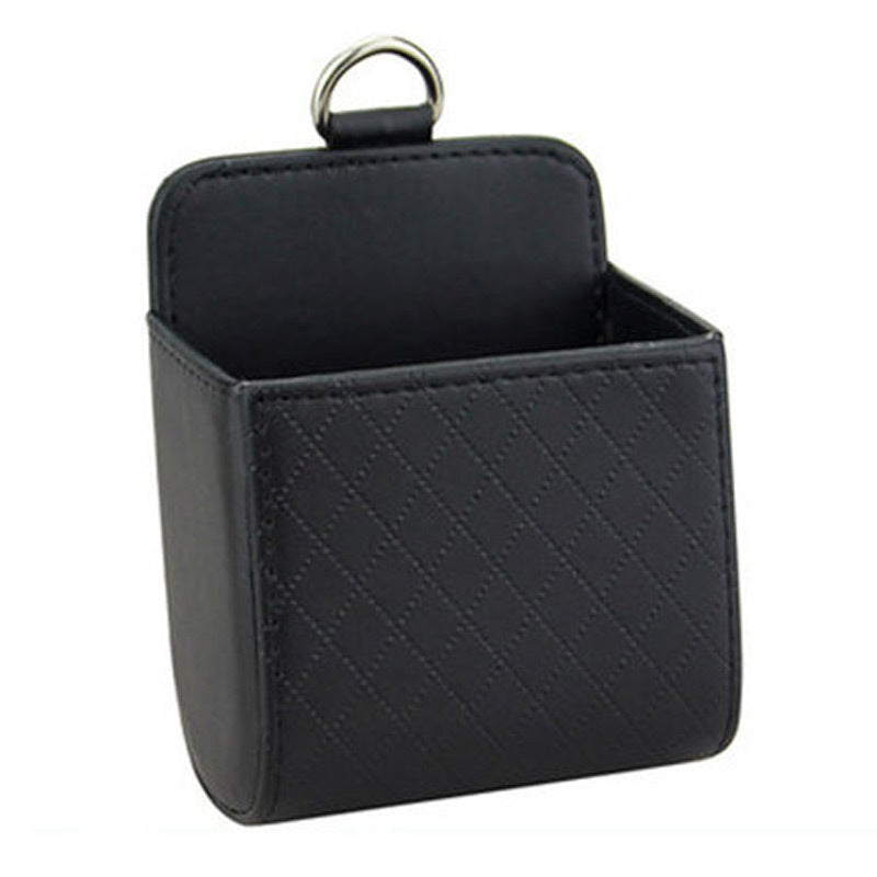 Premium Leather Car Air Vent Organizer - Multi-Pocket Storage Caddy with Phone Holder