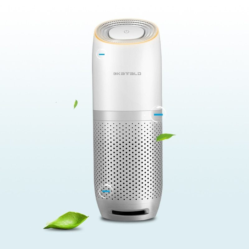 Premium Car Air Purifier with HEPA Filter - USB Powered 3-Stage Filtration & Negative Ion Generator
