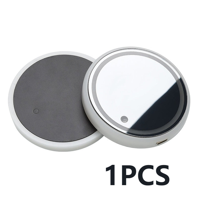 Premium 7-Color LED Car Cup Holder Coaster - Solar & USB Rechargeable with RGB Atmosphere Lighting